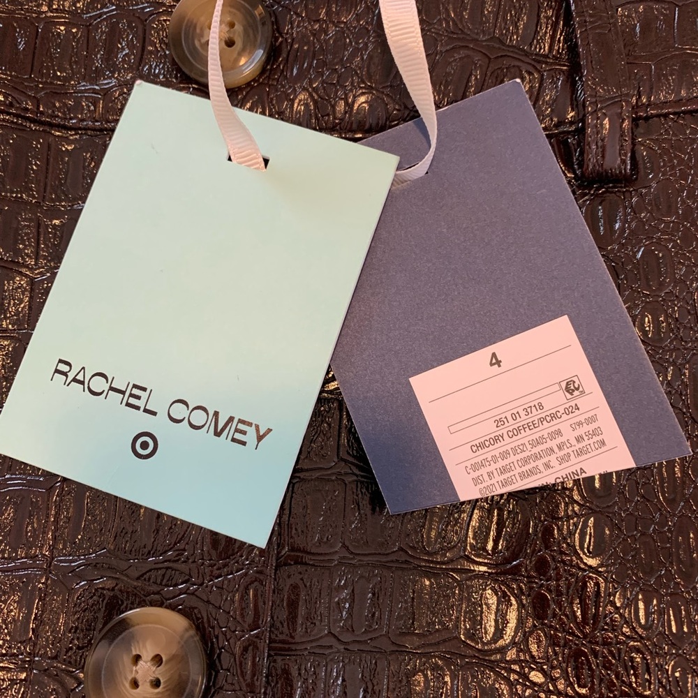 Rachel Comey X Target Faux Leather Textured Pencil Skirt Chicory Coffee Size 4 - Picture 12 of 15